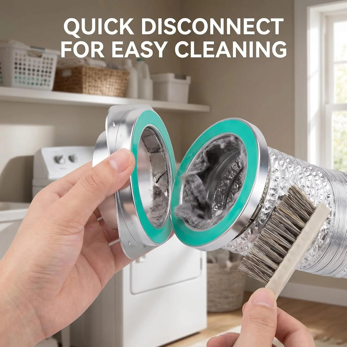 Magnetic Dryer Vent Connector Kit - Quick Connect Hose Coupling – image 6