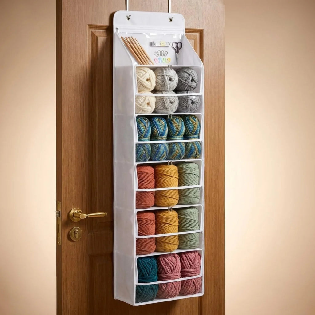 Yarn Organizer, 6-Tier Hanging Storage with Zip Compartments – image 5