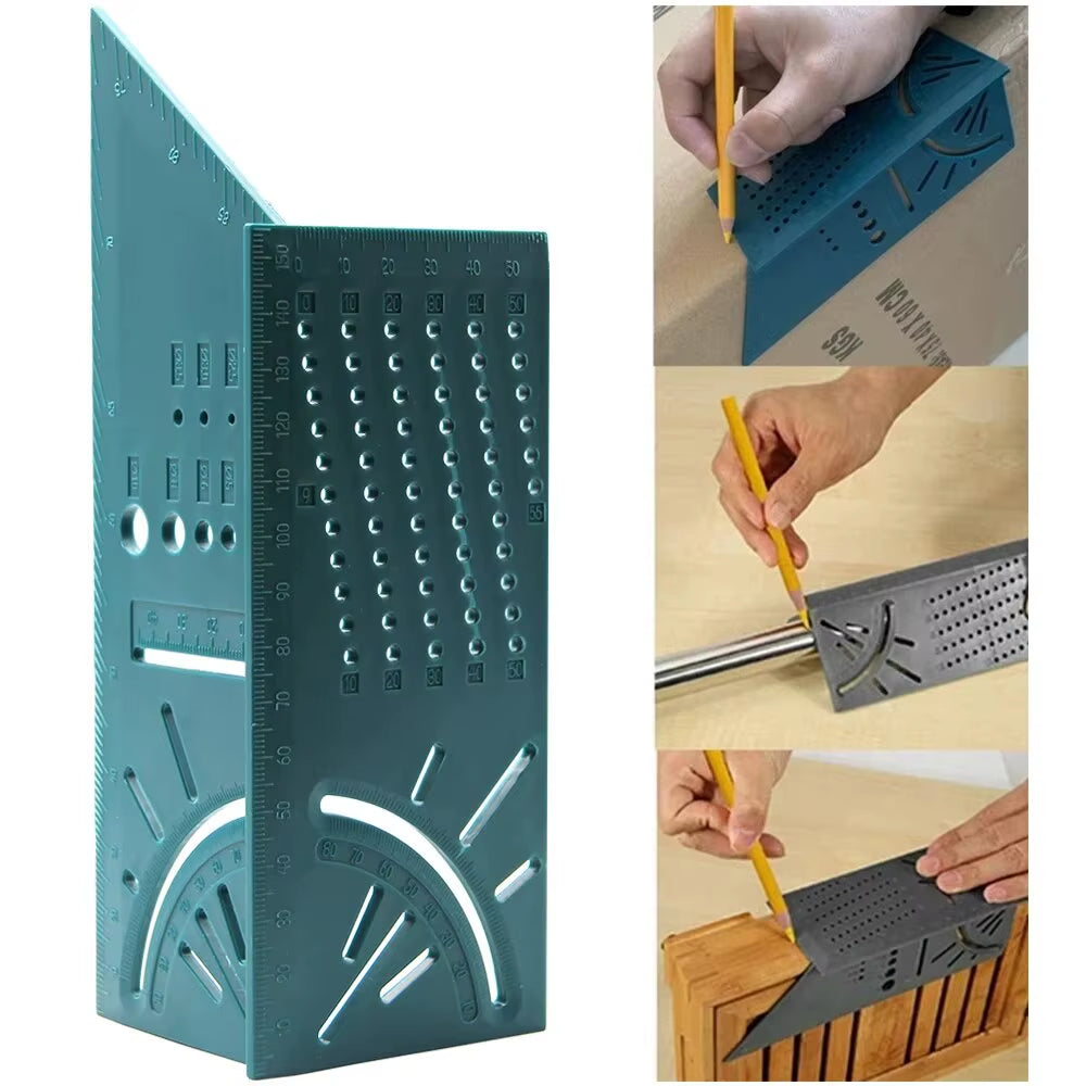 45/90 Degree Angle Ruler - 3D Woodworking Measuring Square