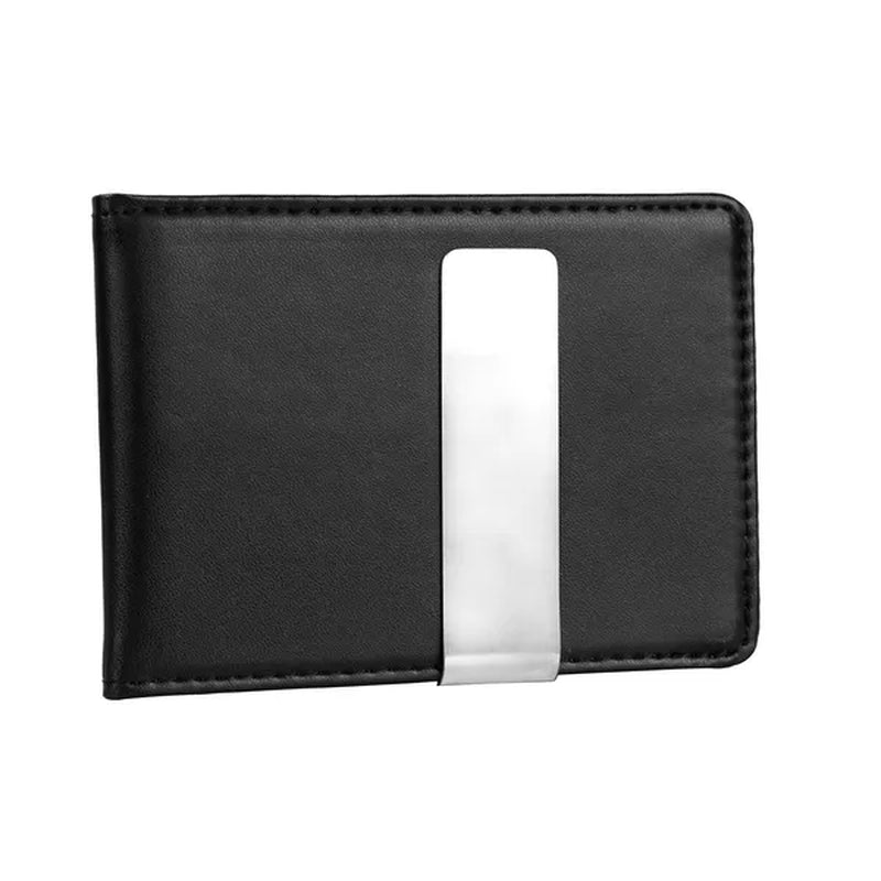 Slim Bifold Card Wallet – PU Leather RFID Blocking with Money Clip – image 5
