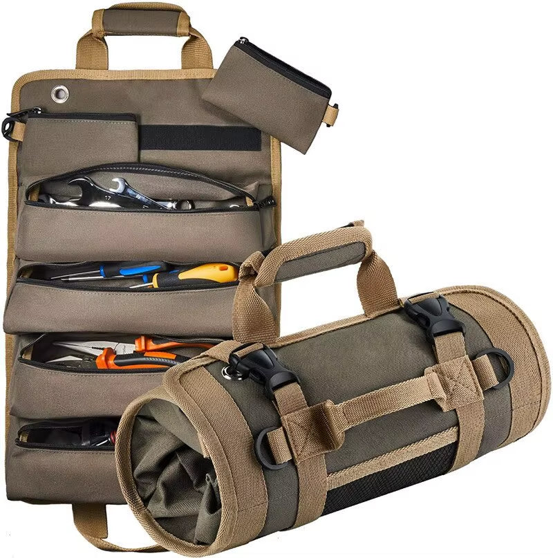 Roll-Up Tool Bag – Multi-Pocket Oxford Cloth Tool Organizer
