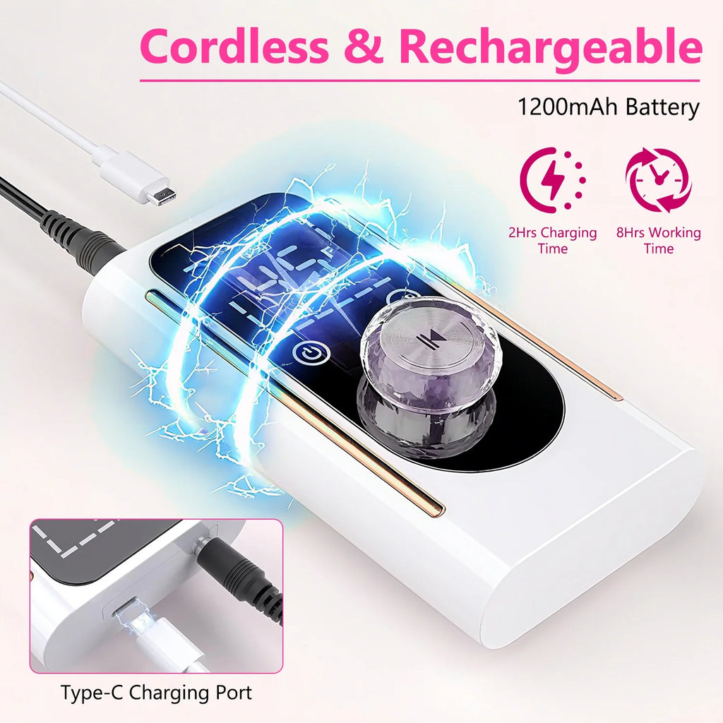 Electric Nail Drill Kit 45,000 RPM, Cordless with 11 Bits – image 5