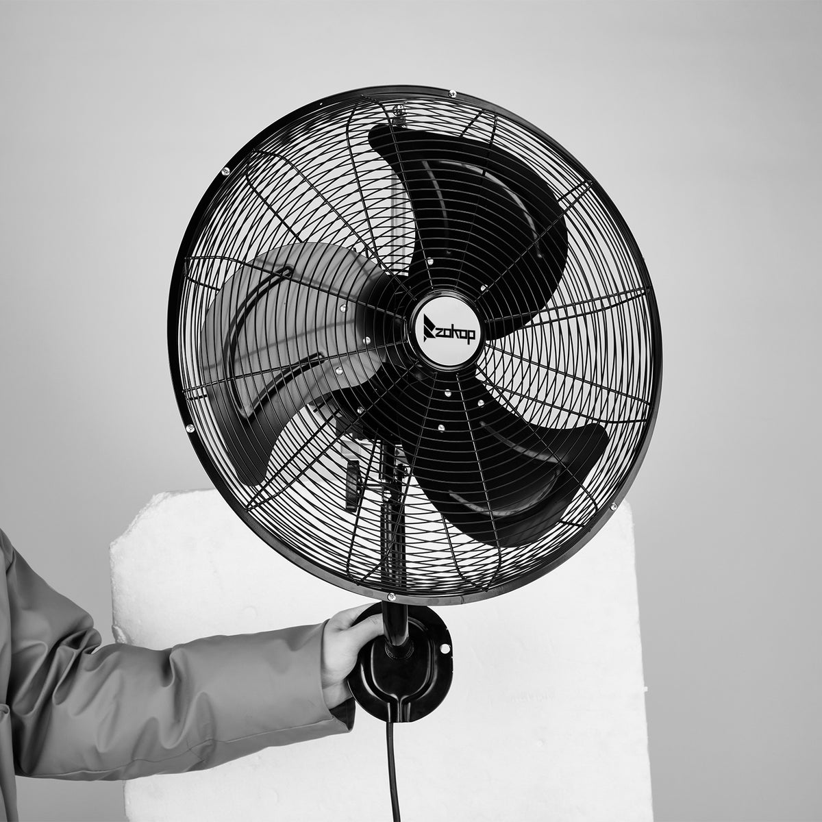 18 Inch Oscillating Wall Mount Fan, 3 Speed Metal Shop Fan, 110V – image 1