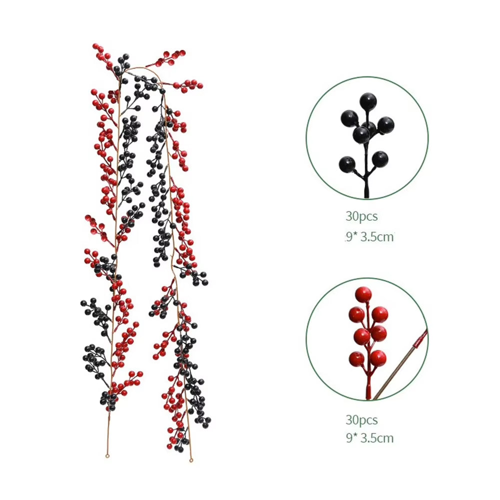 6 ft Artificial Red Berry Garland – image 9
