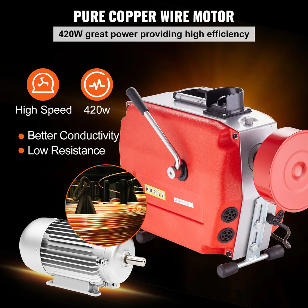 Drain Cleaner Machine – 120 ft x 7/8 in Electric Sewer Snake, 420W – image 5
