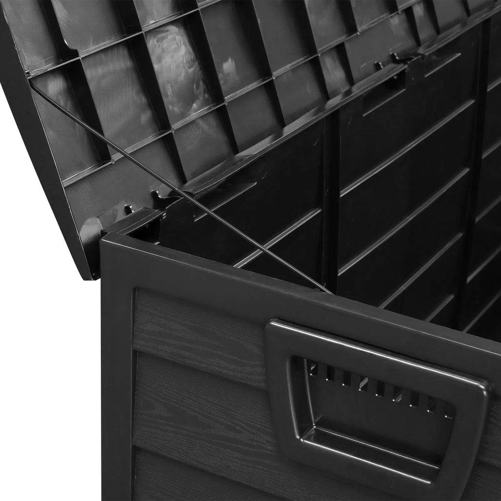 75 Gallon Deck Box with Lockable Lid and Wheels, Outdoor Storage – image 7