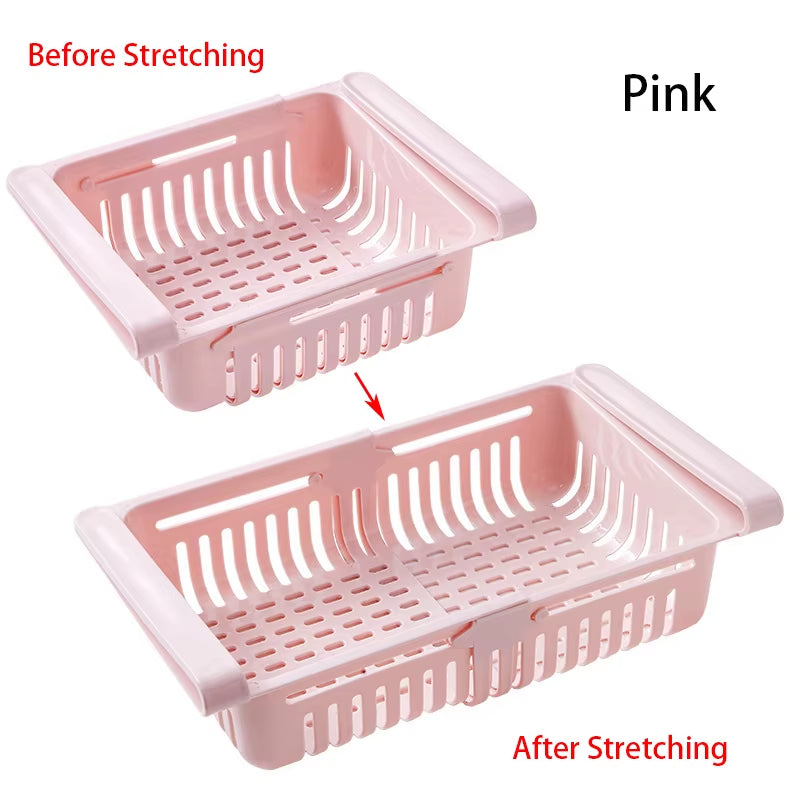 Fridge Drawer Organizer - Expandable Hanging Under-Shelf Bin – image 9
