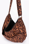 Leopard Crossbody Bag – Faux Suede Shoulder Bag with Double Pockets – image 5