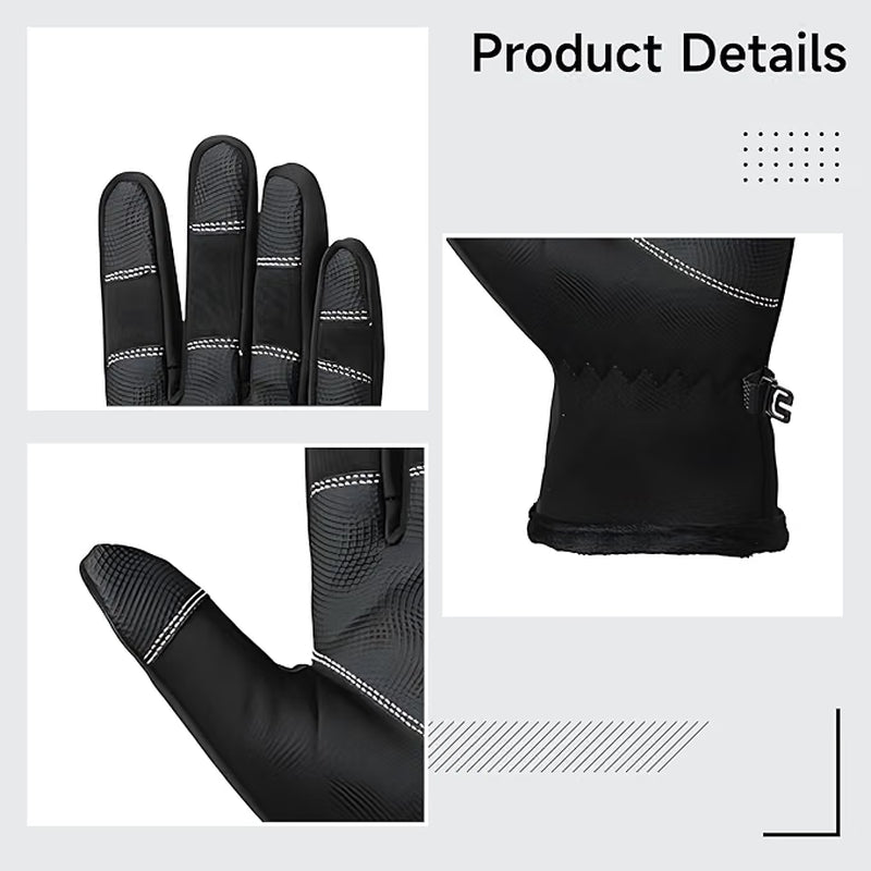 Touchscreen Winter Gloves – Windproof Fleece-Lined with Zipper – image 4