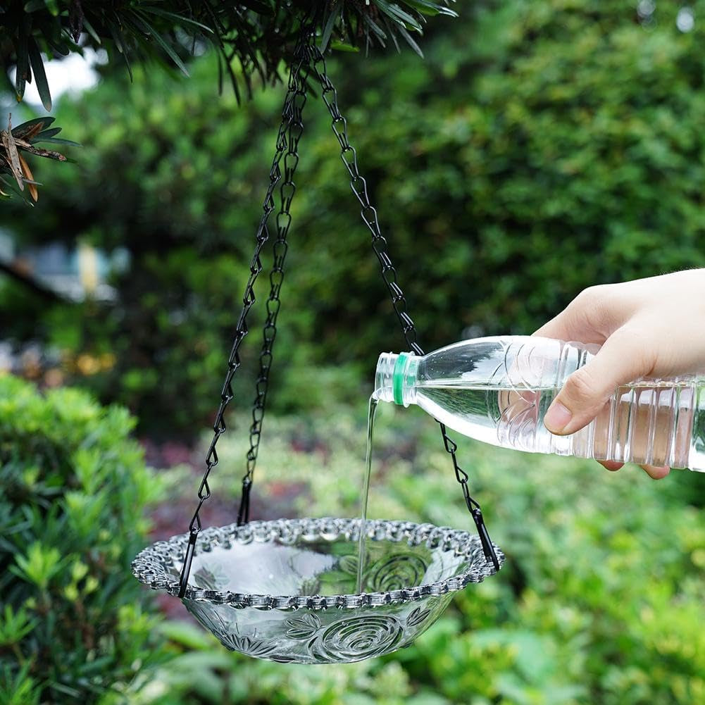 Hanging Bird Bath - Outdoor Bird Water Bowl and Feeder Tray – image 8