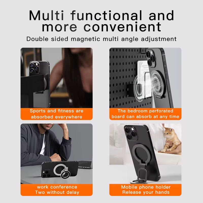 Magnetic Phone Ring Holder - Double-Sided Grip and Kickstand – image 6