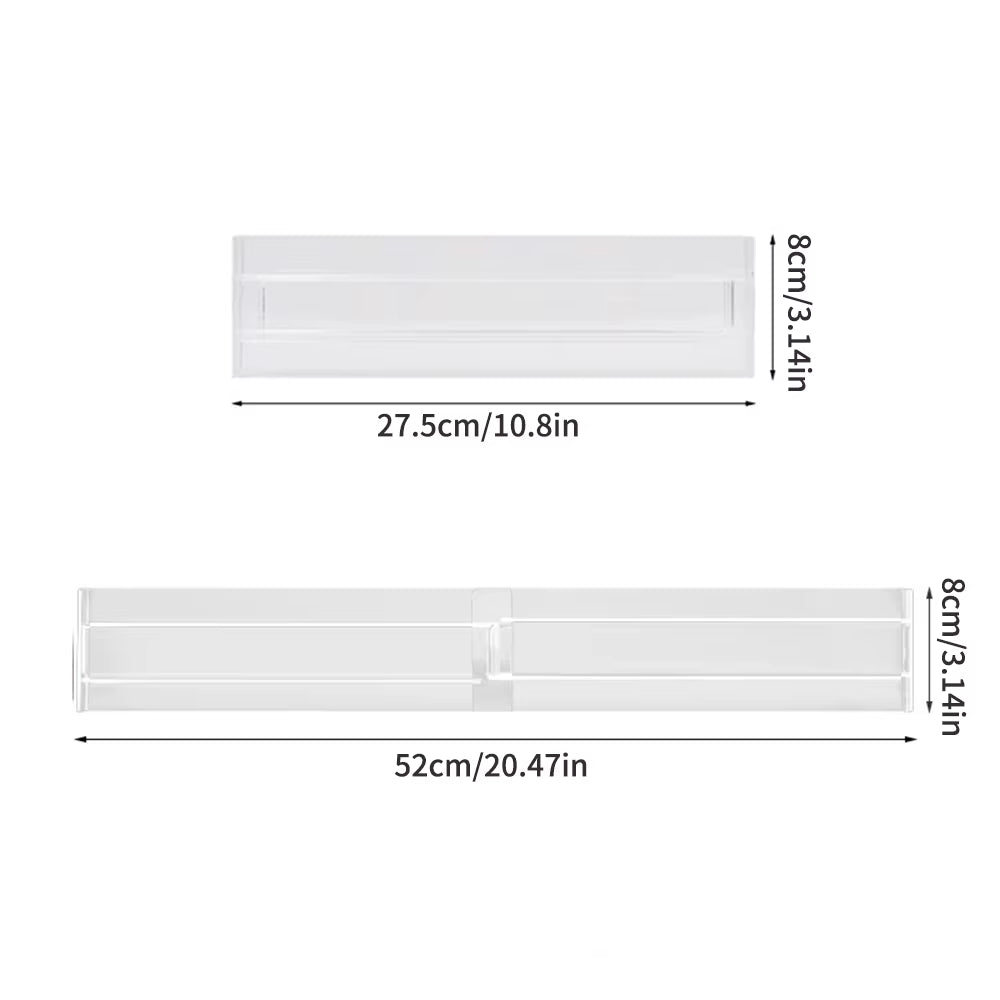 Adjustable Drawer Divider – Clear Plastic Organizer for Drawers – image 6