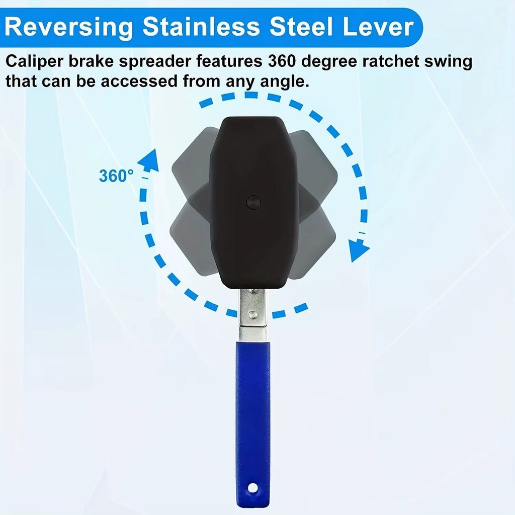 Brake Caliper Spreader Tool - Ratcheting Piston Press for Single, Twin & Quad Calipers