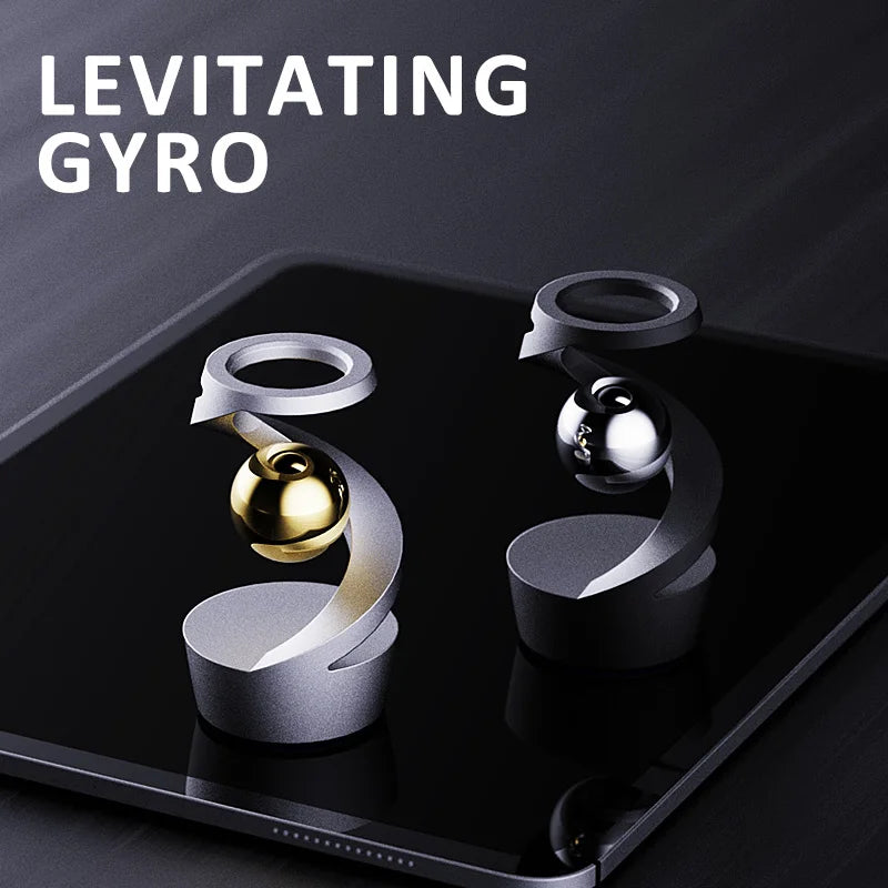 Gravity Defying Floating Gyroscope - Metal Kinetic Desk Toy for Adults – image 2