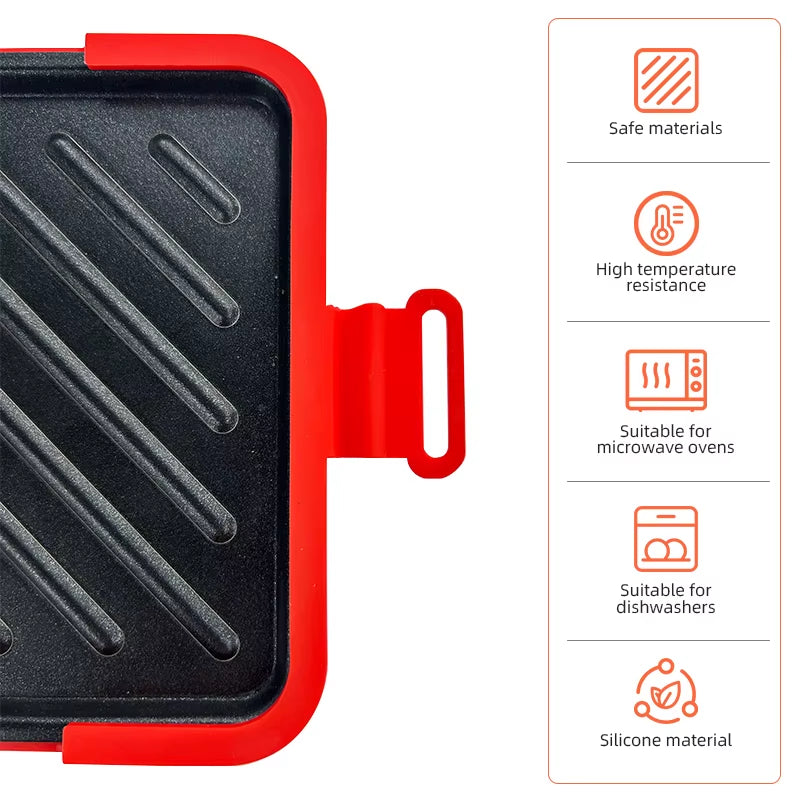 Microwave Toastie Maker – Silicone Sandwich Toaster with Non-Stick Plates – image 6