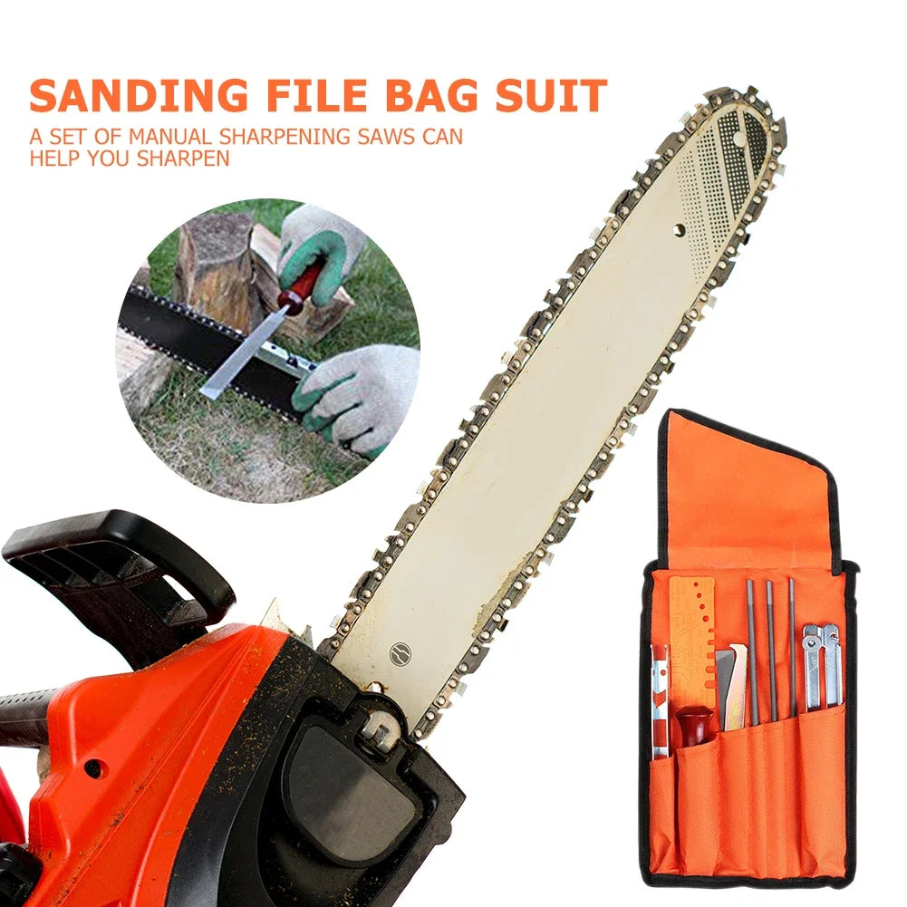 Chainsaw Sharpening Kit 10 Pcs – Round Files, Guide and Depth Gauge – image 3