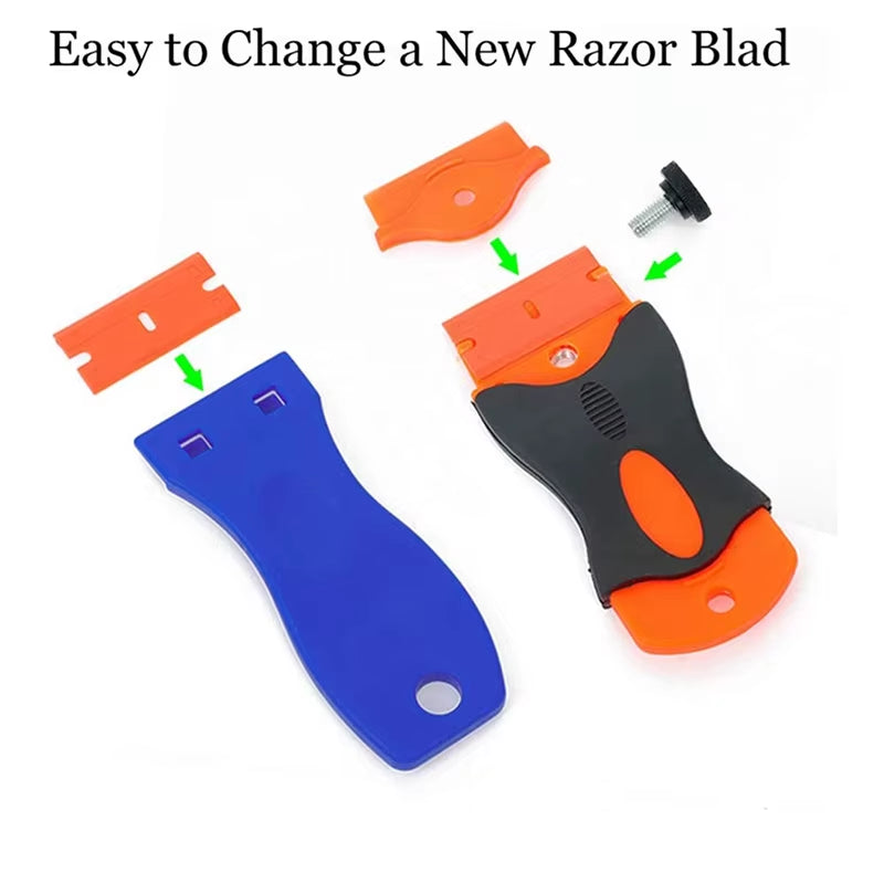 Glass Razor Scraper - Sticker & Glue Remover with Blades