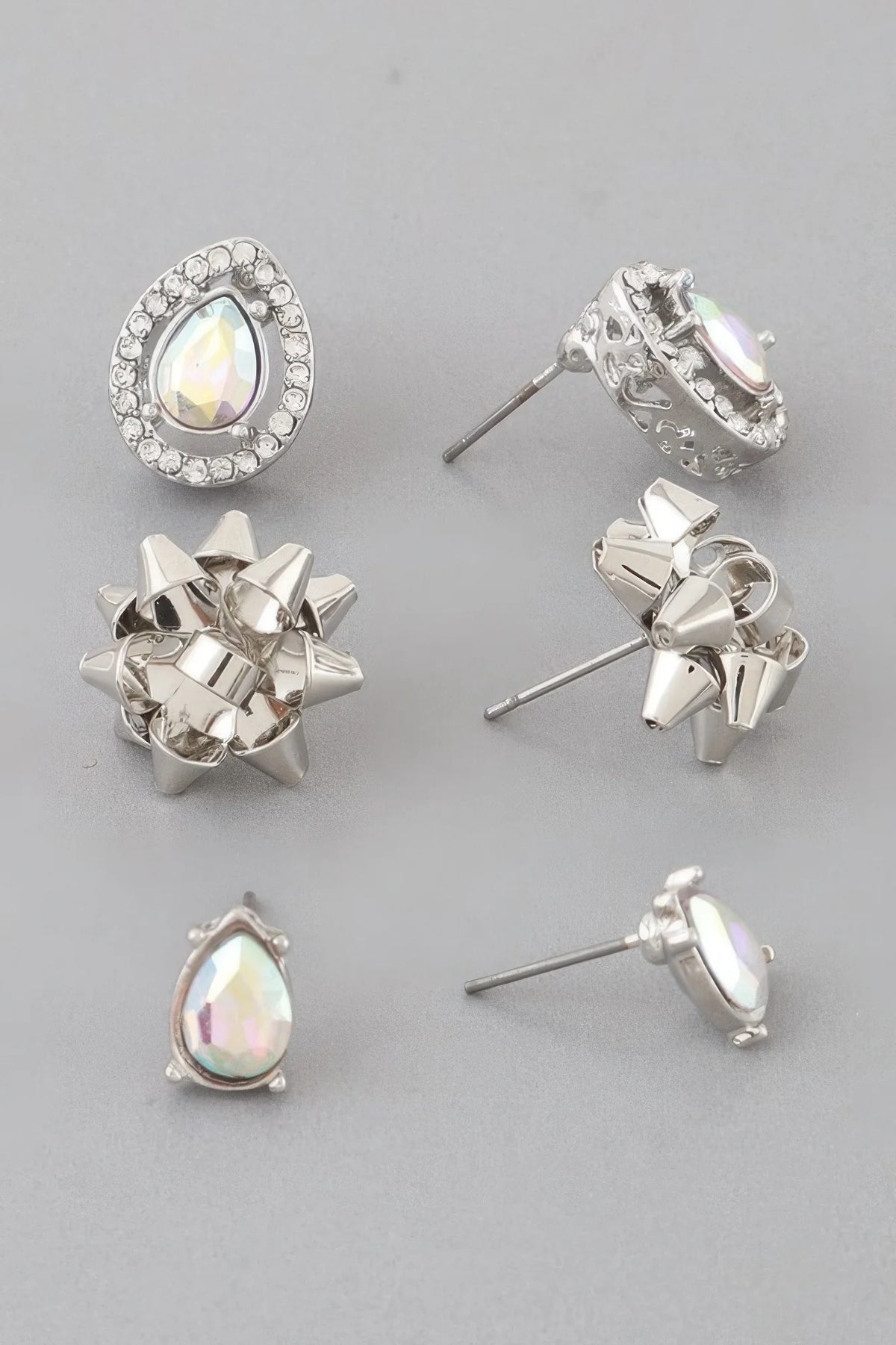 Teardrop Stud Earring Set - Jeweled Earrings Gift Set – image 4