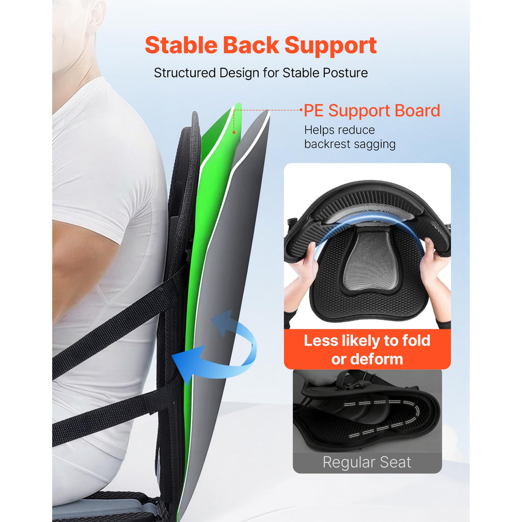 Padded Kayak Seat with Back Support, 2 Pack, 2 in Thick