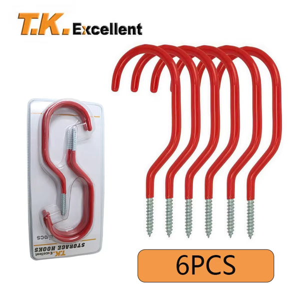 Heavy-Duty Screw-In Bike Hanger Hooks Set