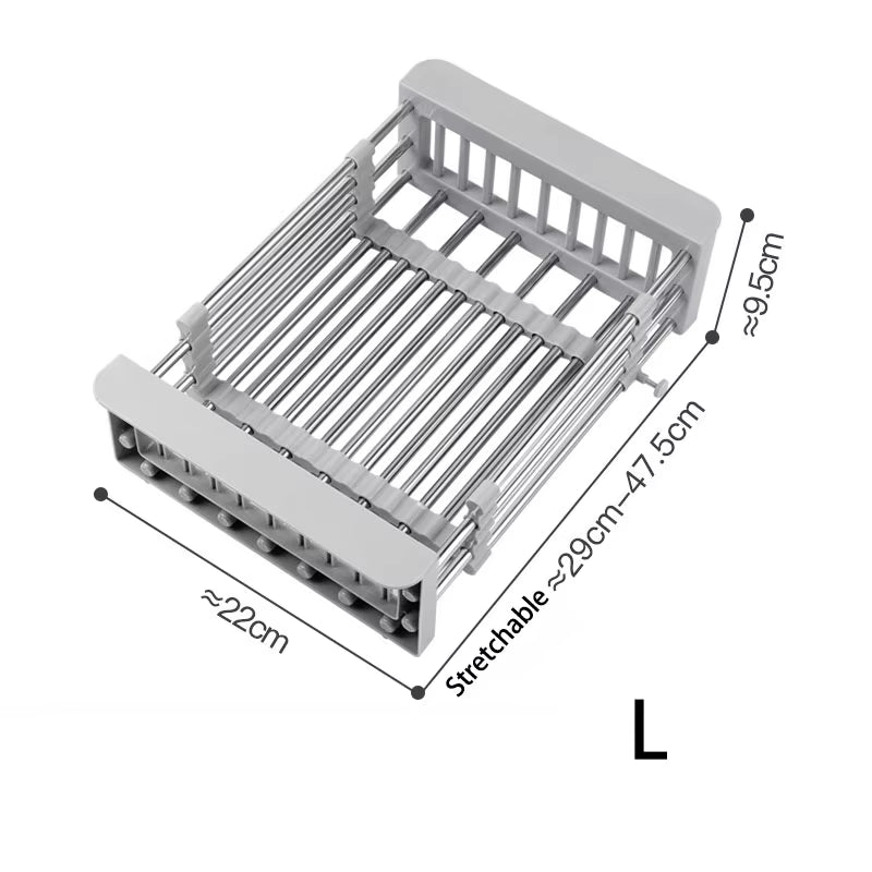 Expandable Sink Drain Basket – Stainless Steel Collapsible Dish Rack – image 9