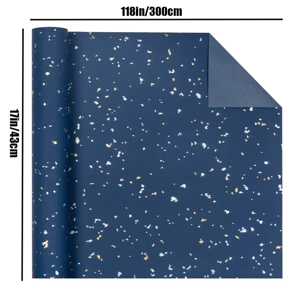 Navy & Gold Foil Gift Wrapping Paper Roll – image 7
