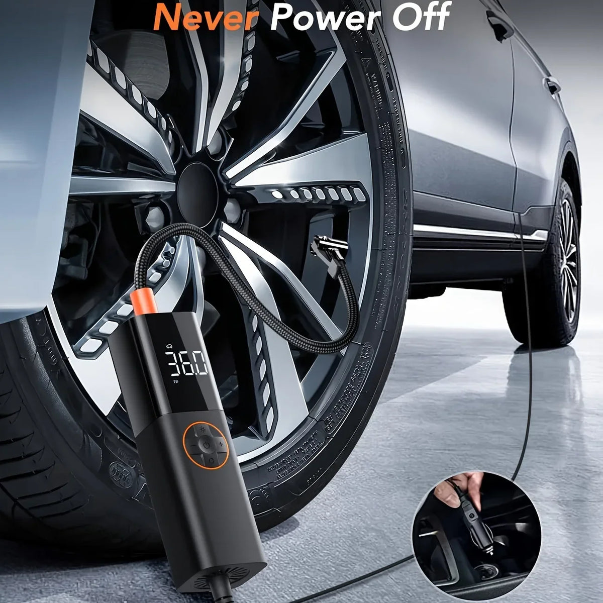 Tire Inflator 12V – Portable Air Compressor, 150 PSI – image 4