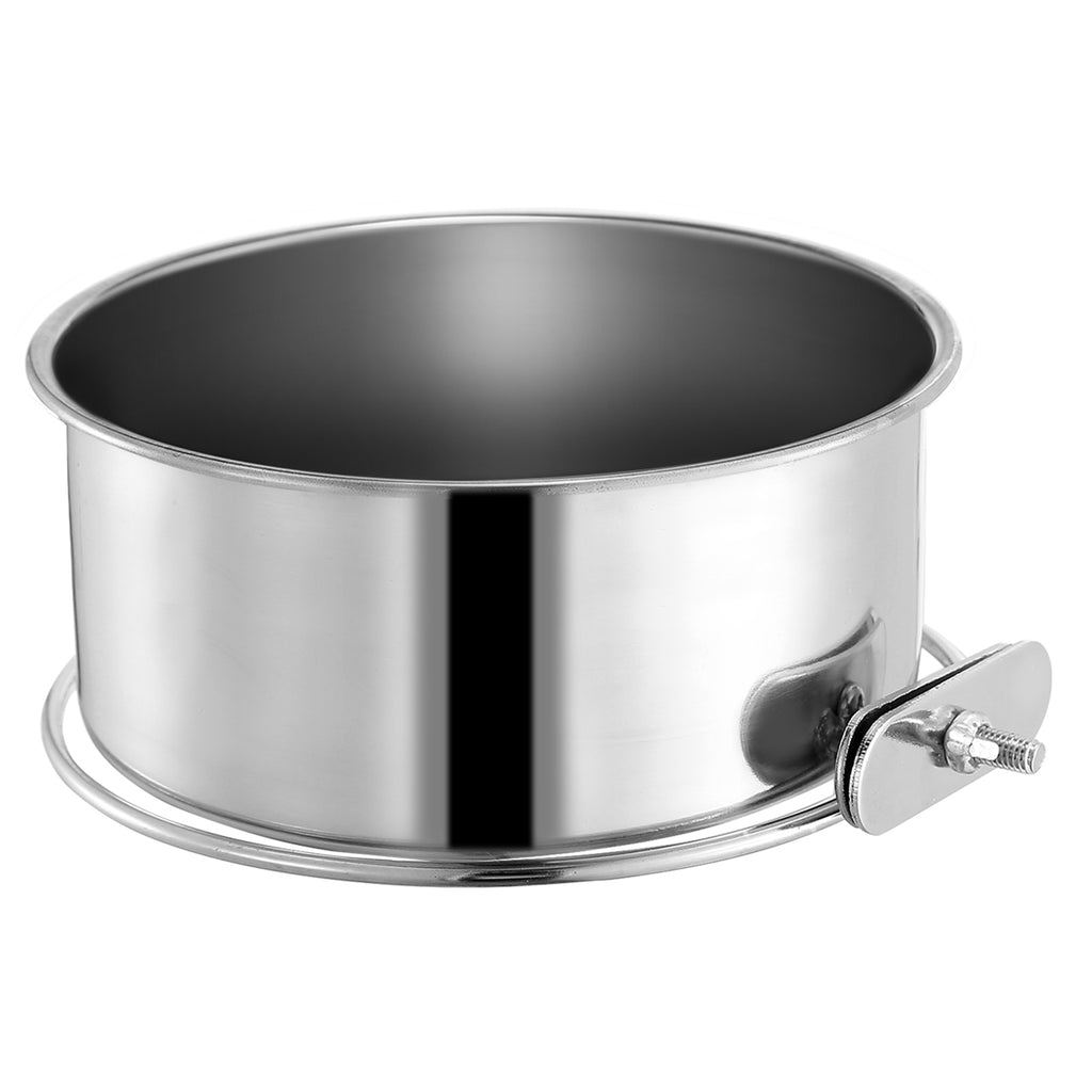 Dog Bowl for Crates, Stainless Steel Hanging Bowl with Clamp, M