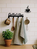 Wall Mounted Coffee Mug Rack with Hooks