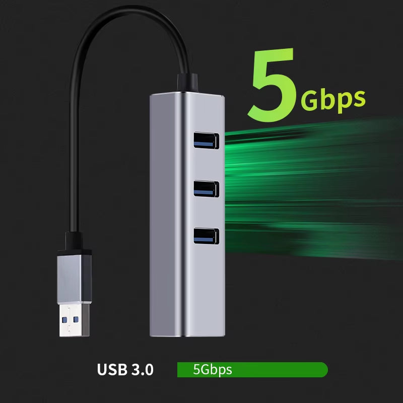 USB Ethernet Adapter Hub - Gigabit RJ45 with 3 USB 3.0 Ports – image 6