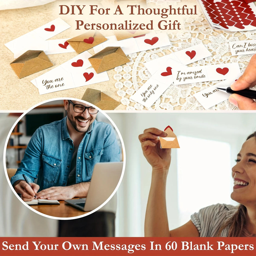 Mini Envelopes with Heart Stickers - Love Note Card Set – image 5