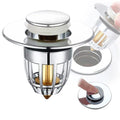 Pop-Up Sink Drain Stopper - Bathroom Basin Hair Catcher Strainer