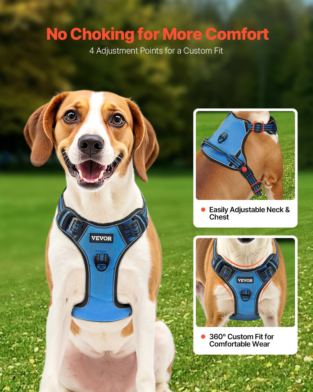 No-Pull Dog Harness with 5 ft Leash – Reflective Vest – image 5