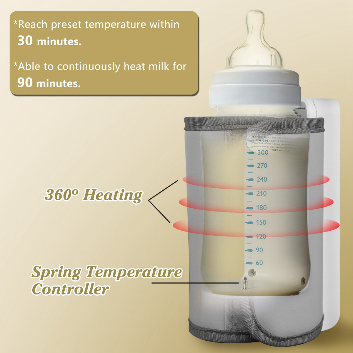 Portable Bottle Warmer with 6 Heat Settings, USB Rechargeable – image 8