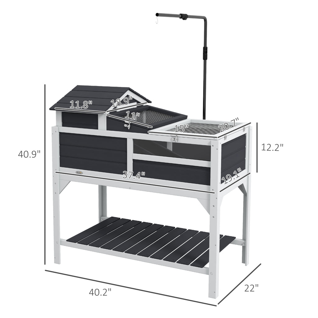 Tortoise Enclosure with Adjustable Lamp Holder, Ramp and Storage Shelf – image 3