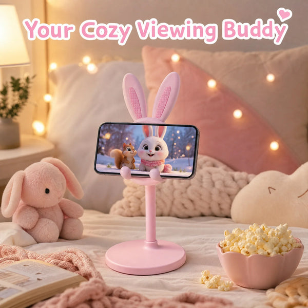 Rabbit Phone Stand, Adjustable Height Holder for Phones & Tablets