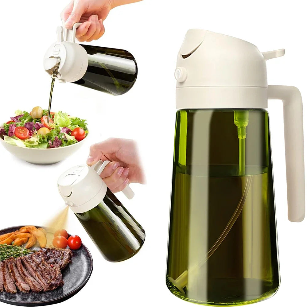 Oil Sprayer Bottle - 2-in-1 Glass Olive Oil Dispenser, 16 oz – image 10