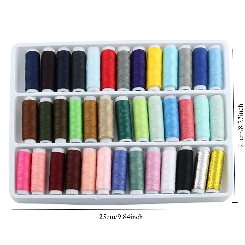 Sewing Thread Set - 39 Spools Mixed-Color Polyester Thread – image 4