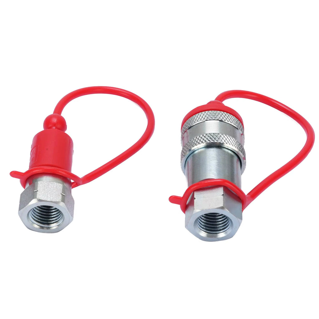 Tractor Hydraulic Quick Coupler Set, 1/4 in NPT ISO-A, 2 Pack – image 1