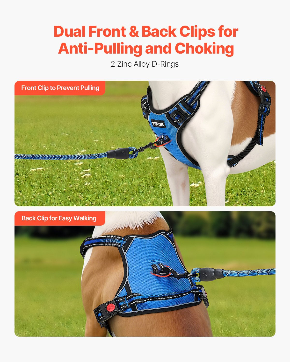 No-Pull Dog Harness with 5 ft Leash – Reflective Vest – image 2