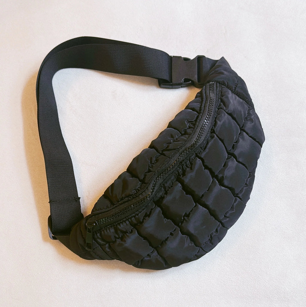 Puffy Banana Sling Bag – Quilted Nylon Crossbody Bag – image 3