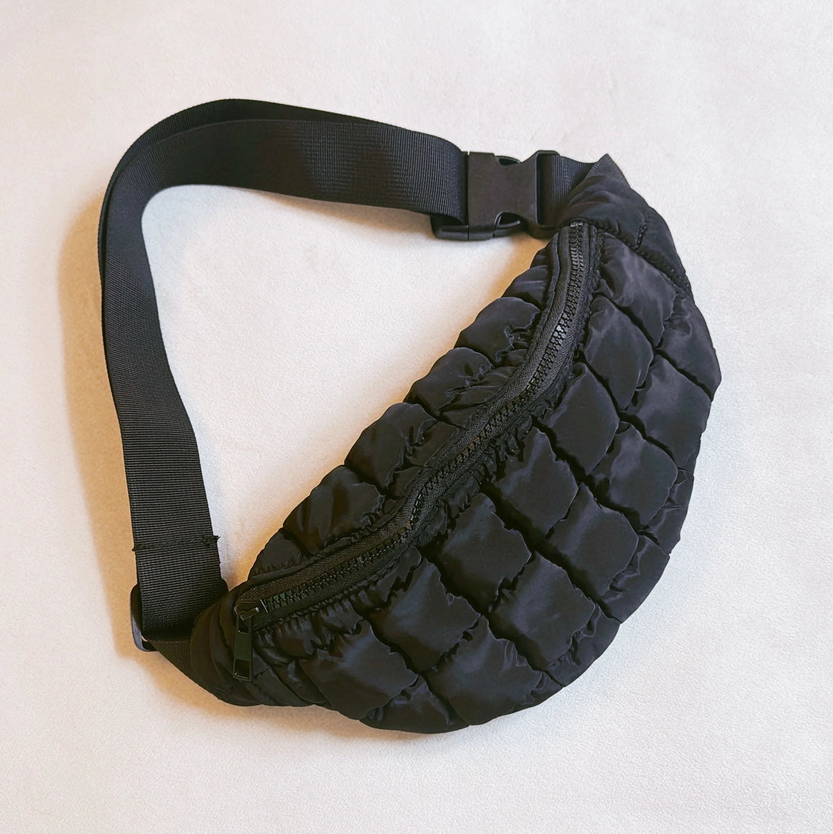 Puffy Banana Sling Bag – Quilted Nylon Crossbody Bag – image 3