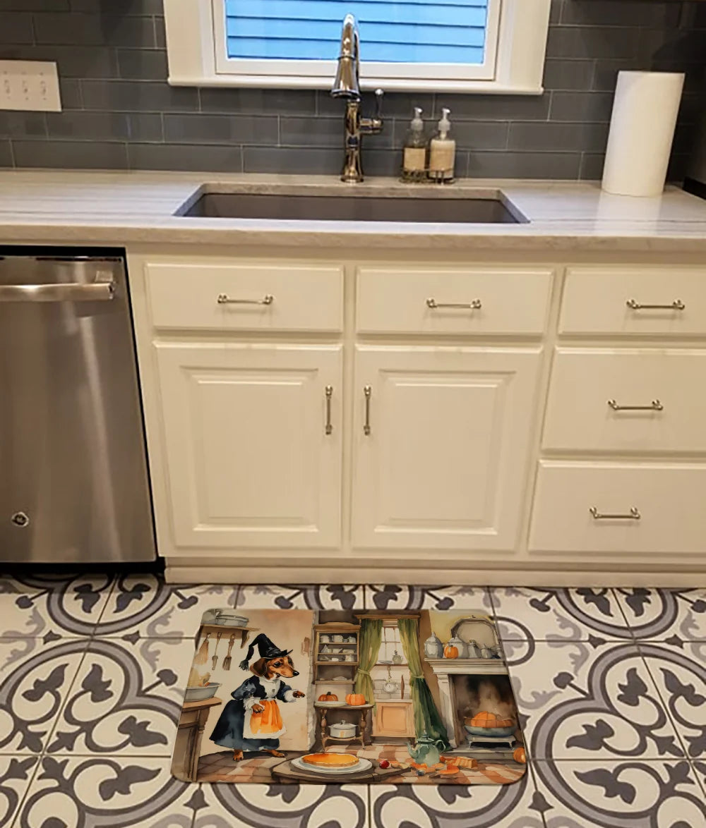 Dachshund Fall Pumpkins Memory Foam Kitchen Mat – image 2