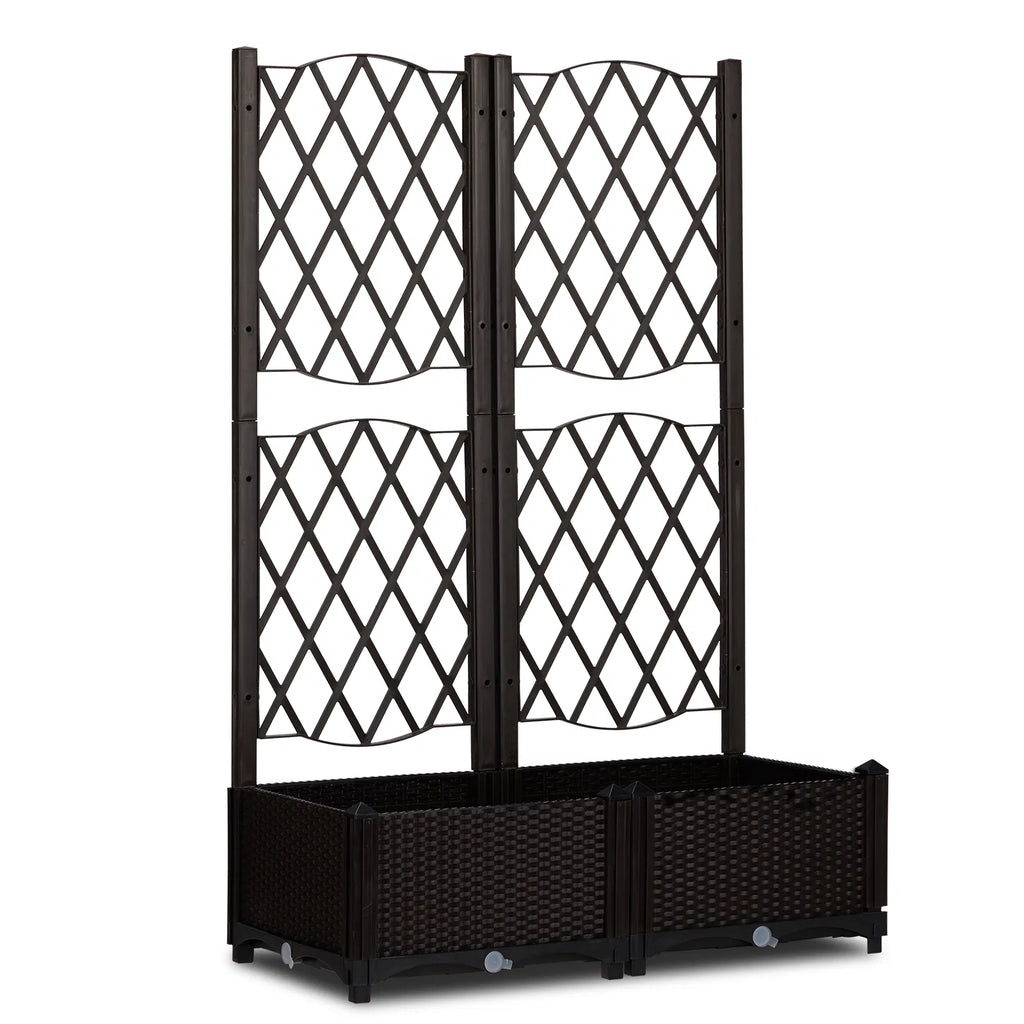 Wicker Trellis Planter Box, Raised Bed for Climbing Plants – image 2
