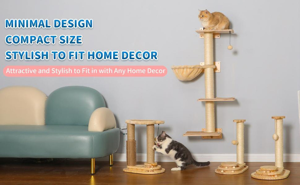 Cat Scratching Board with Ball Track Toy and Sisal Post – image 5