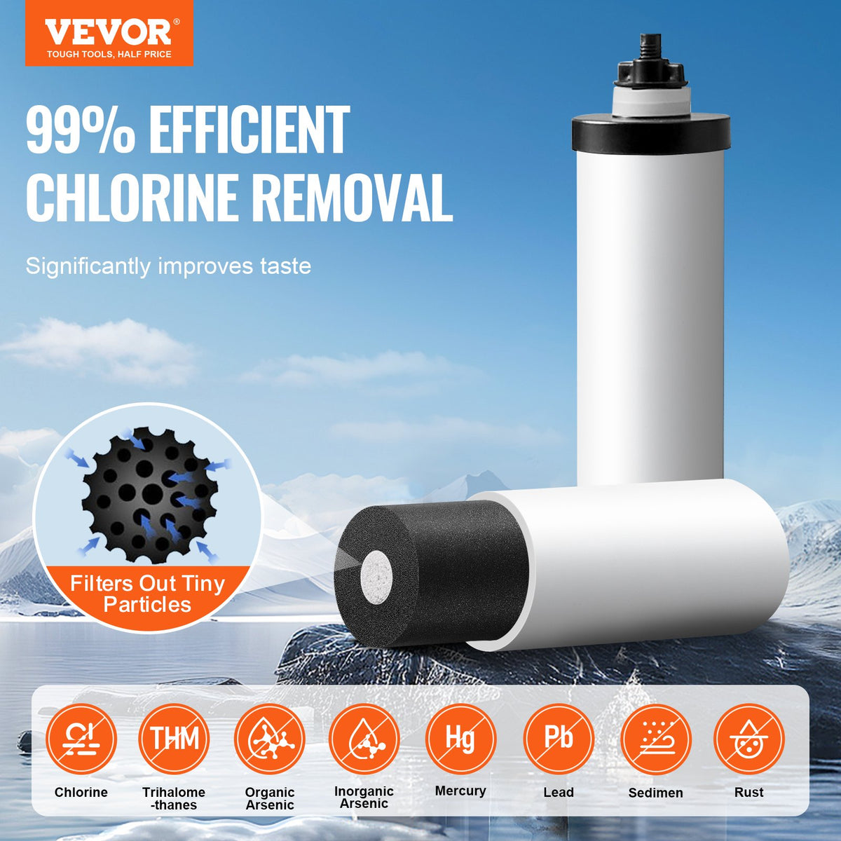 Gravity Water Filter System, 2.25 Gal Stainless Steel, 2 Filters – image 3
