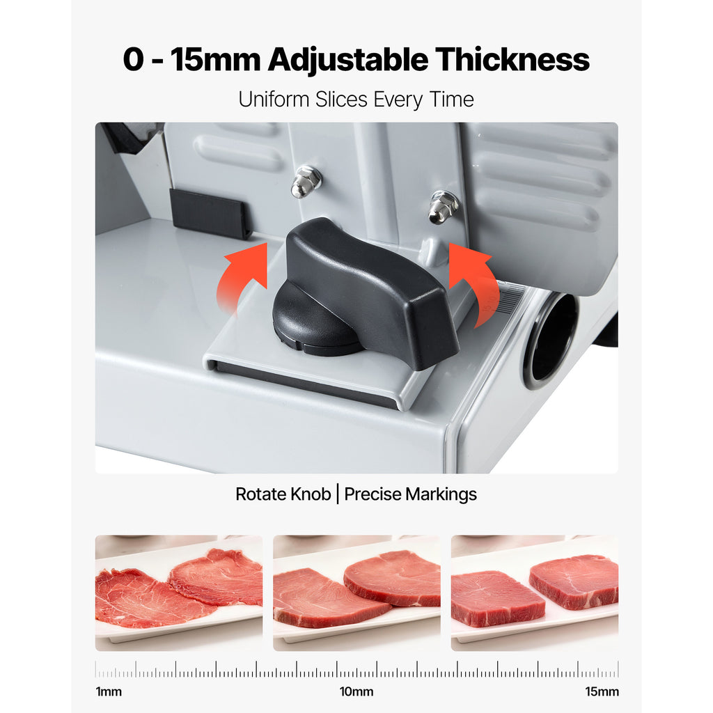 Electric Meat Slicer with 7.5 Inch Blade, 200W Adjustable Deli Slicer – image 4
