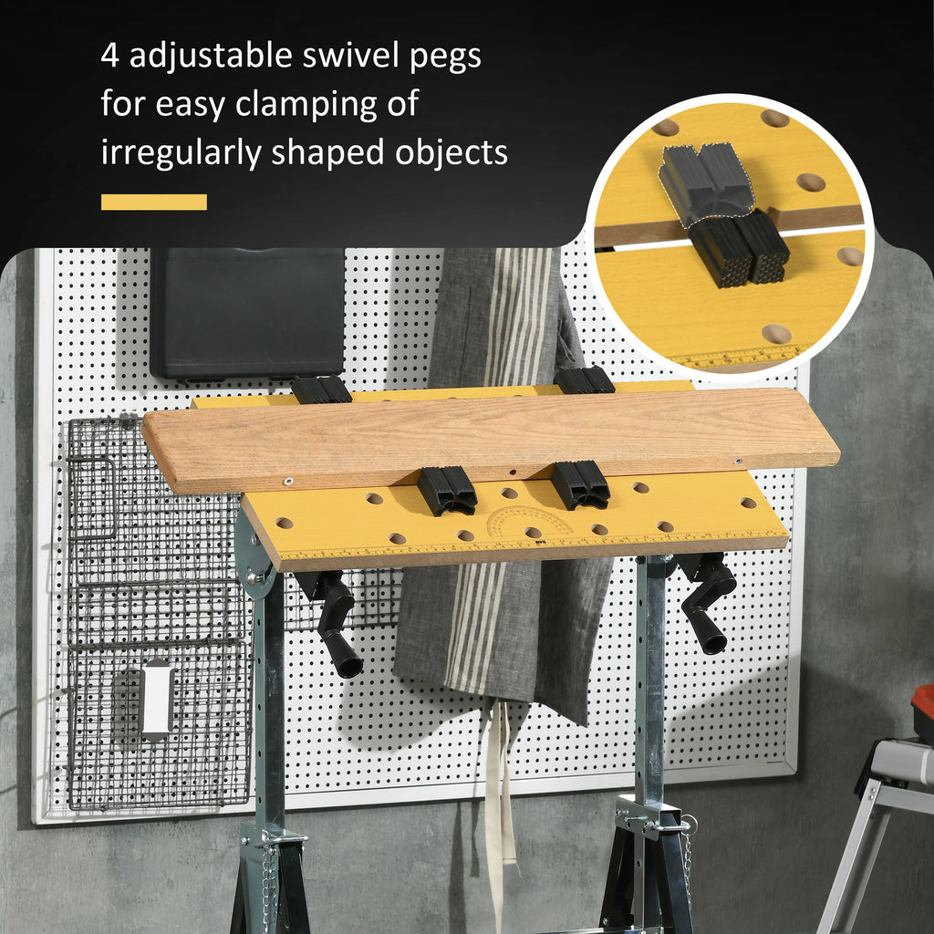 Work Bench Tool Stand Adjustable Height with 4 Clamps – image 5