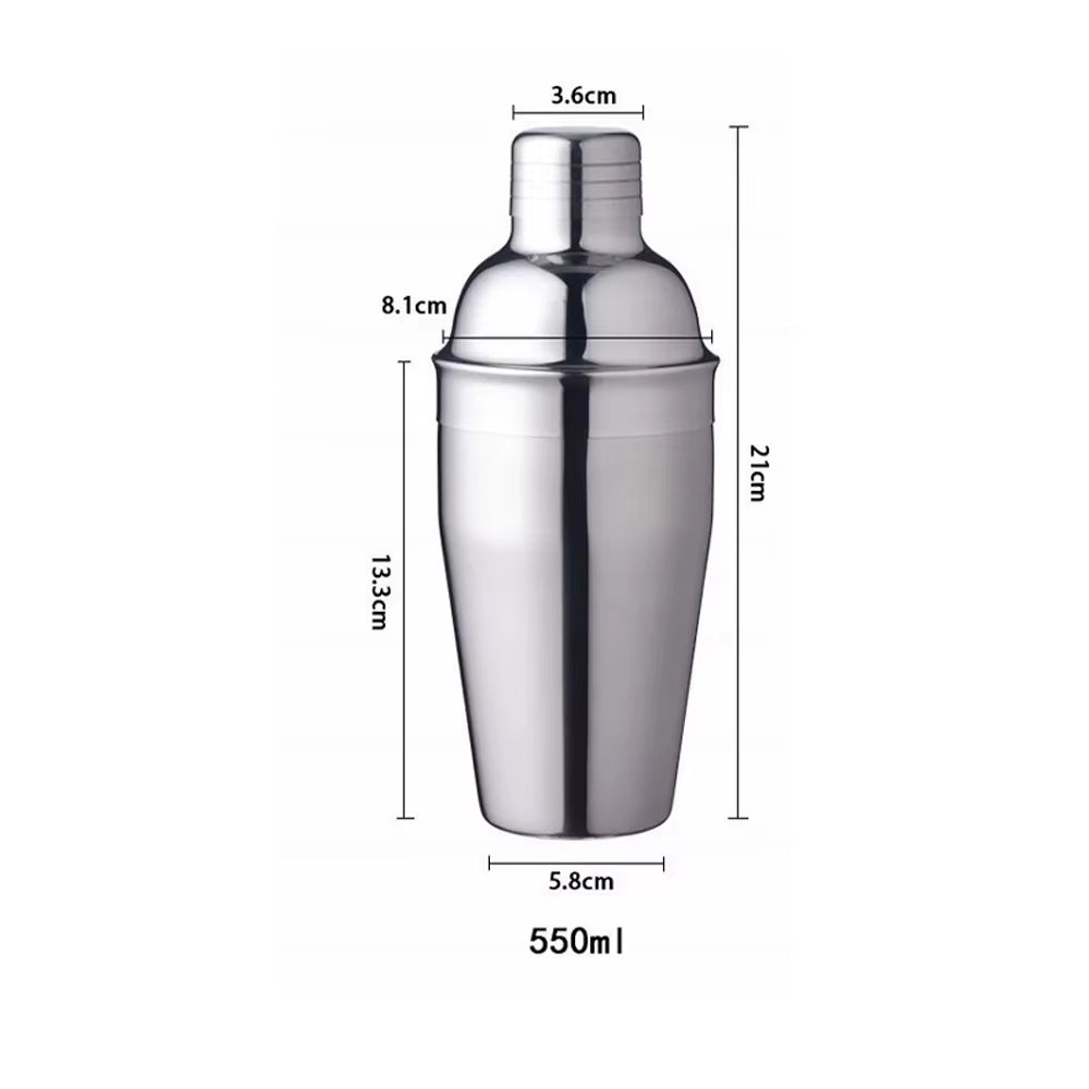 Cocktail Shaker, Stainless Steel with Built-In Strainer – image 9
