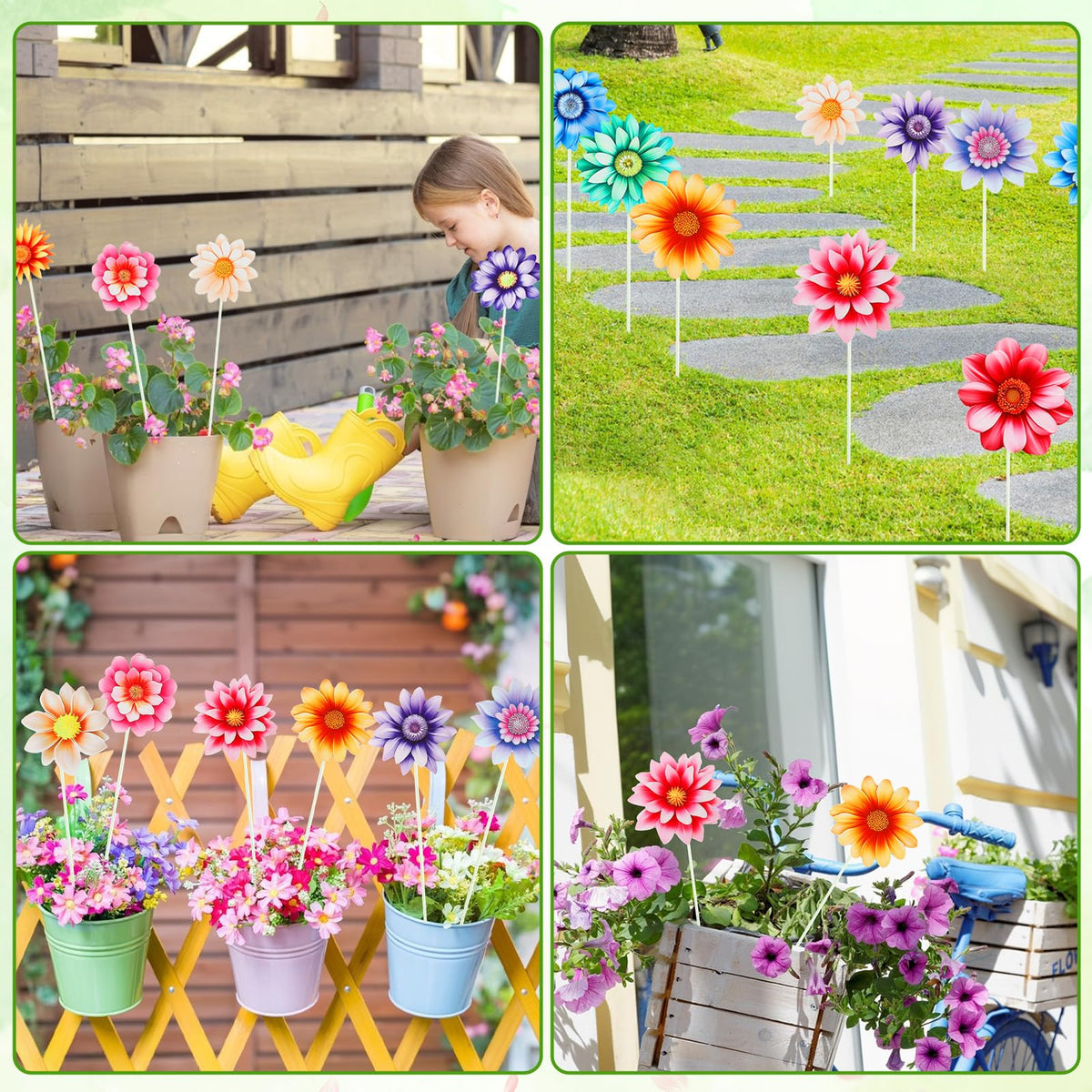 Flower Garden Stakes 14 Pcs – Colorful Yard and Planter Stakes – image 6